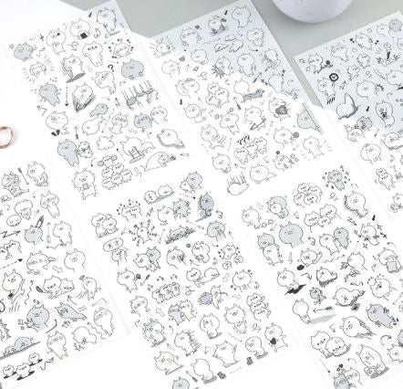 Kawaii Rabbit Stickers 6 Sheets