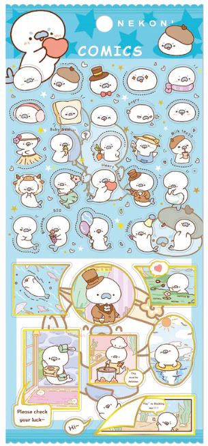Nekoni Comic Animal Stickers