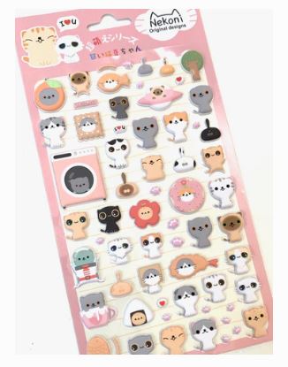 Nekoni Comic Pop Out Animal Stickers