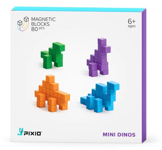 PIXIO Magnetic Blocks Mini Dinos 80pcs
