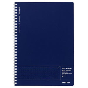 Kokuyo Soft Ring Notebook B5 40 Pages Dotted Navy