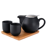 Tea Pot Ceramic Set with Tray