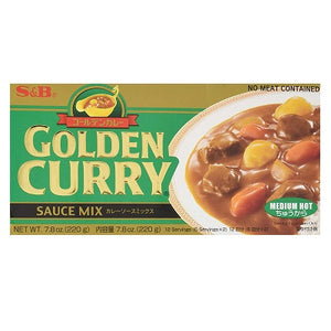 S&B Golden Curry Medium Hot 7.80z