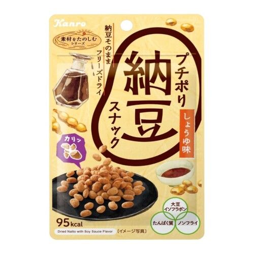 Kanro Puchipori Natto Snack Soy Sauce Flavor