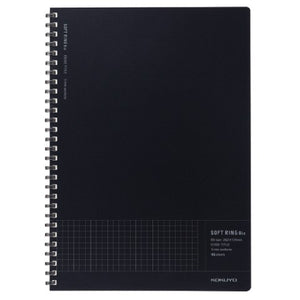 Kokuyo Soft Ring Notebook B5 40 Pages Grid Black