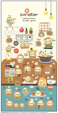 Suatelier Gamja Pop Stickers