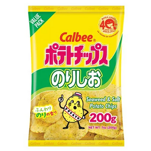 Calbee Potato Chips Seaweed & Salt 7oz Mega