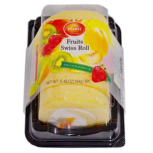 Orange Swiss Roll Fruit Cake