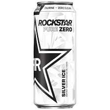 Rockstar Energy Drink Pure Zero Silver Ice 16 oz can