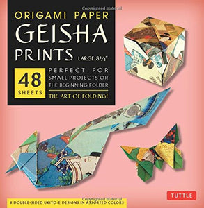Japanese Origami Geisha Print 8.25"