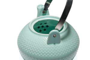 Tea Pot with Stainless Steel Handle Aqua 28oz
