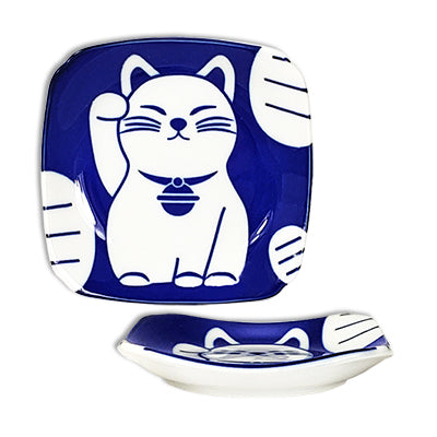 Maneki Fortune Cat Saucer 3.75"