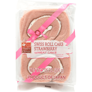 Happy Clover Swiss Roll Cake Strawberry