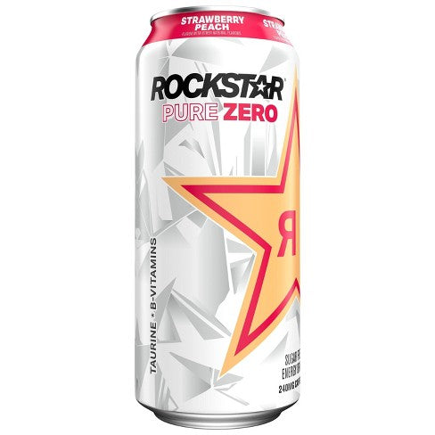 Rockstar Energy Drink Pure Zero Strawberry Peach