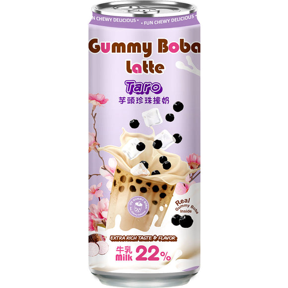 O's Bubble Gummy Boba Latte Taro